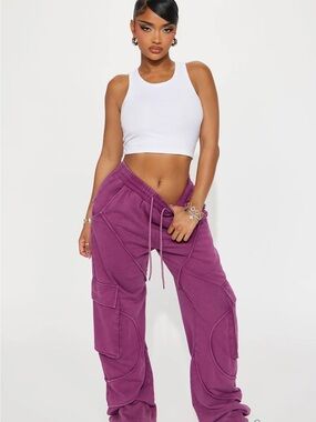 NWT Fashion Nova Women's Purple Lounge Pants - XL
